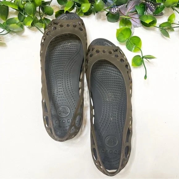 Crocs Adrina Jelly Flat Sandals Size 8 - Picture 5 of 8